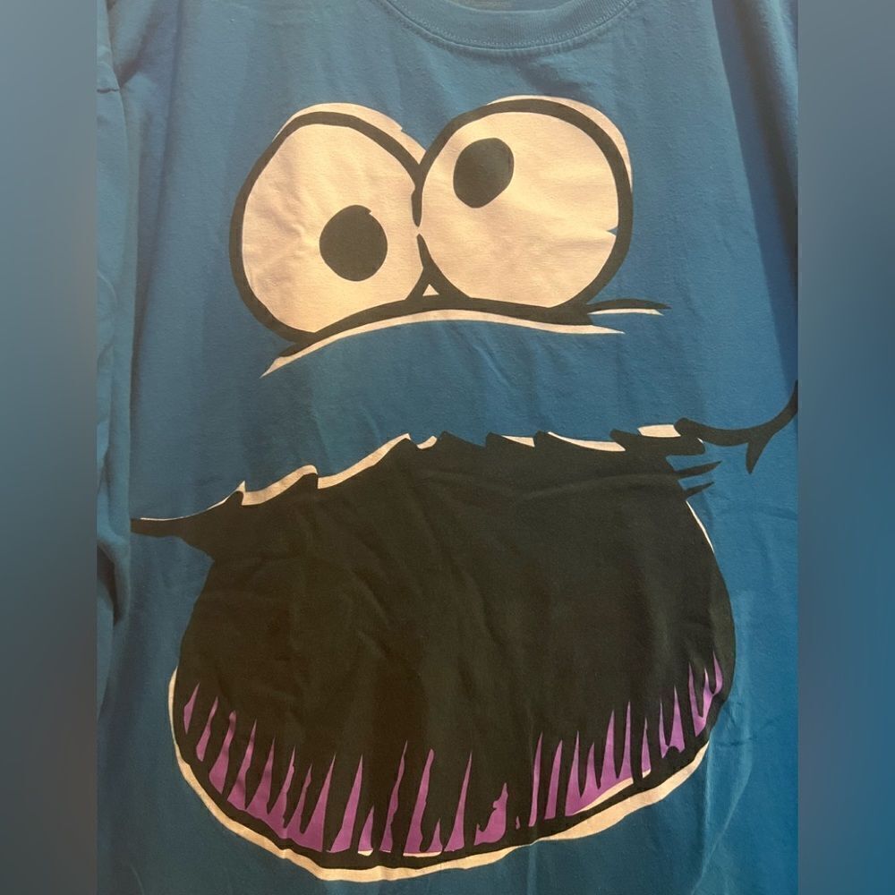 Sesame Street Cookie Monster Face T-Shirt - Picture 2 of 4
